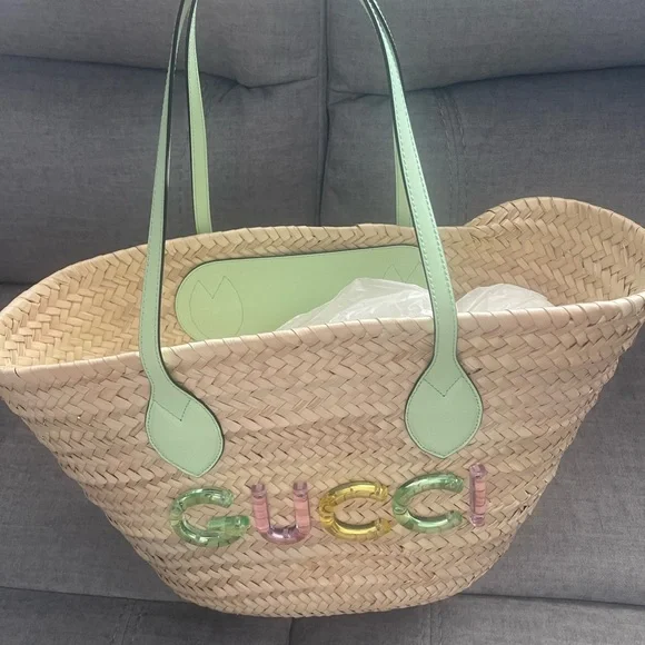 Gucci Summer Raffia Tote - Picture 9 of 11